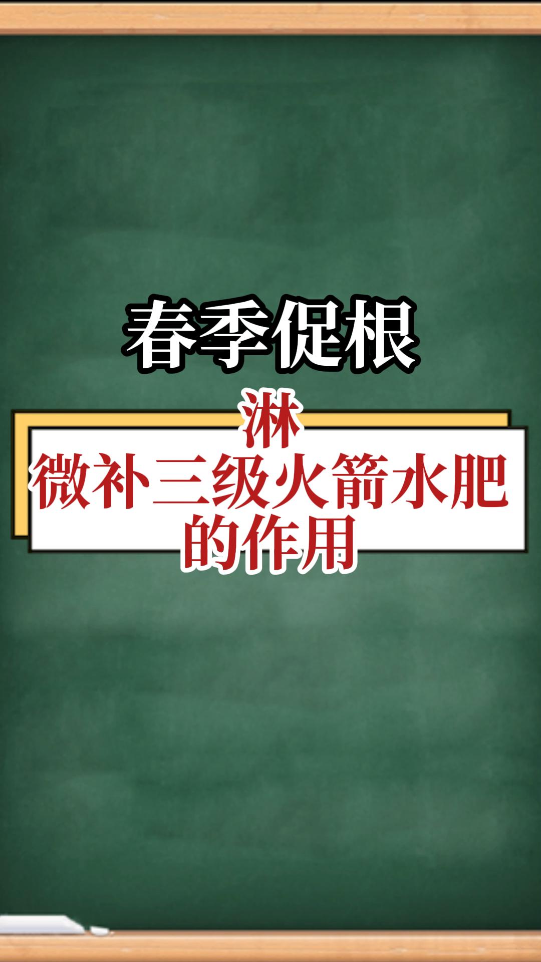春季促根，淋微補(bǔ)三級火箭水肥的作用